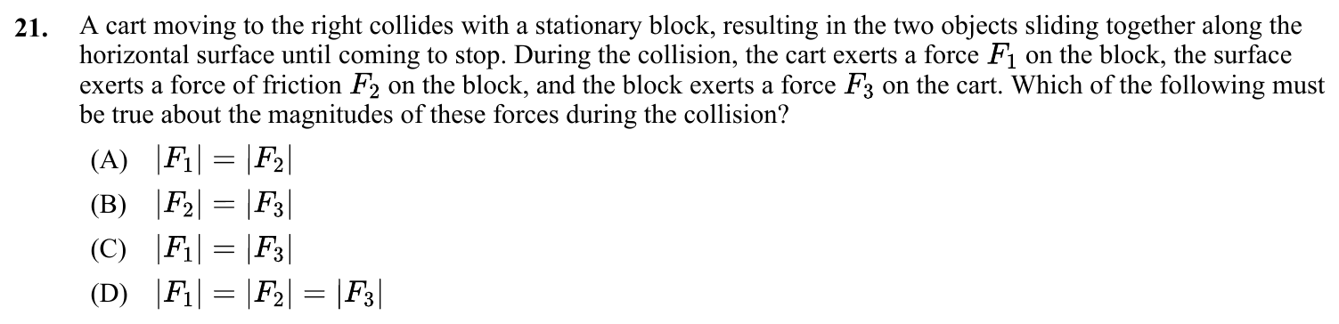 Question 21 exact exam item, including figure and choices