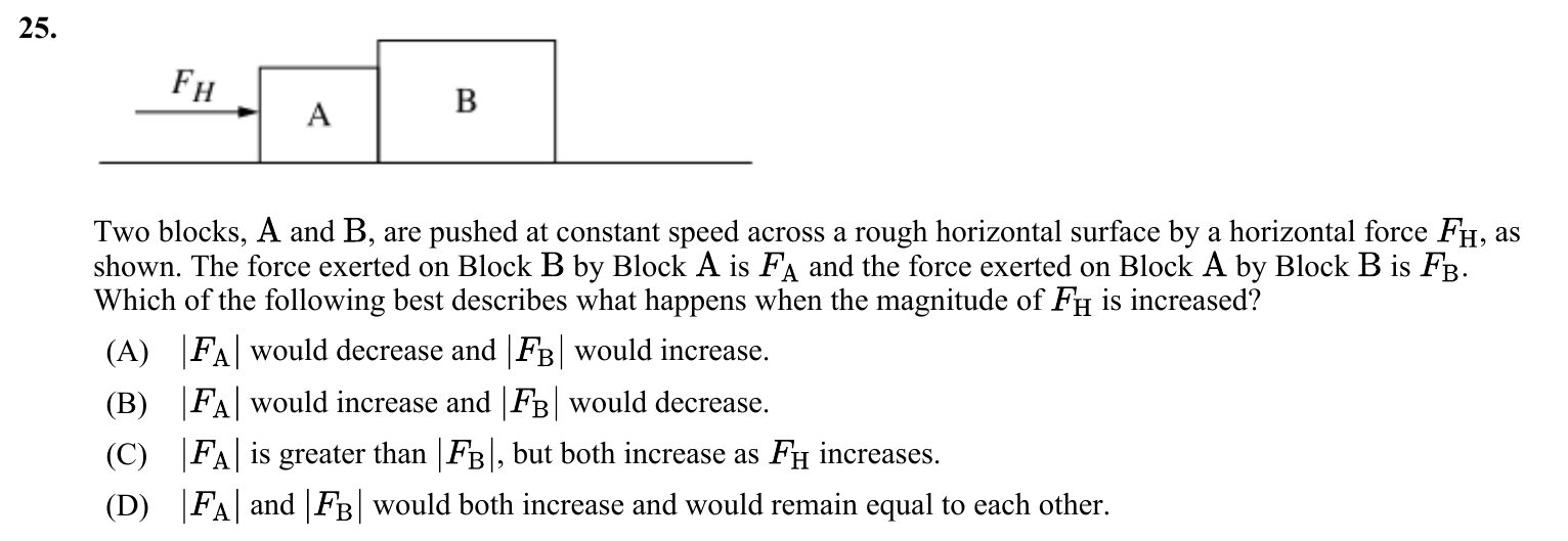 Question 25 exact exam item, including figure and choices