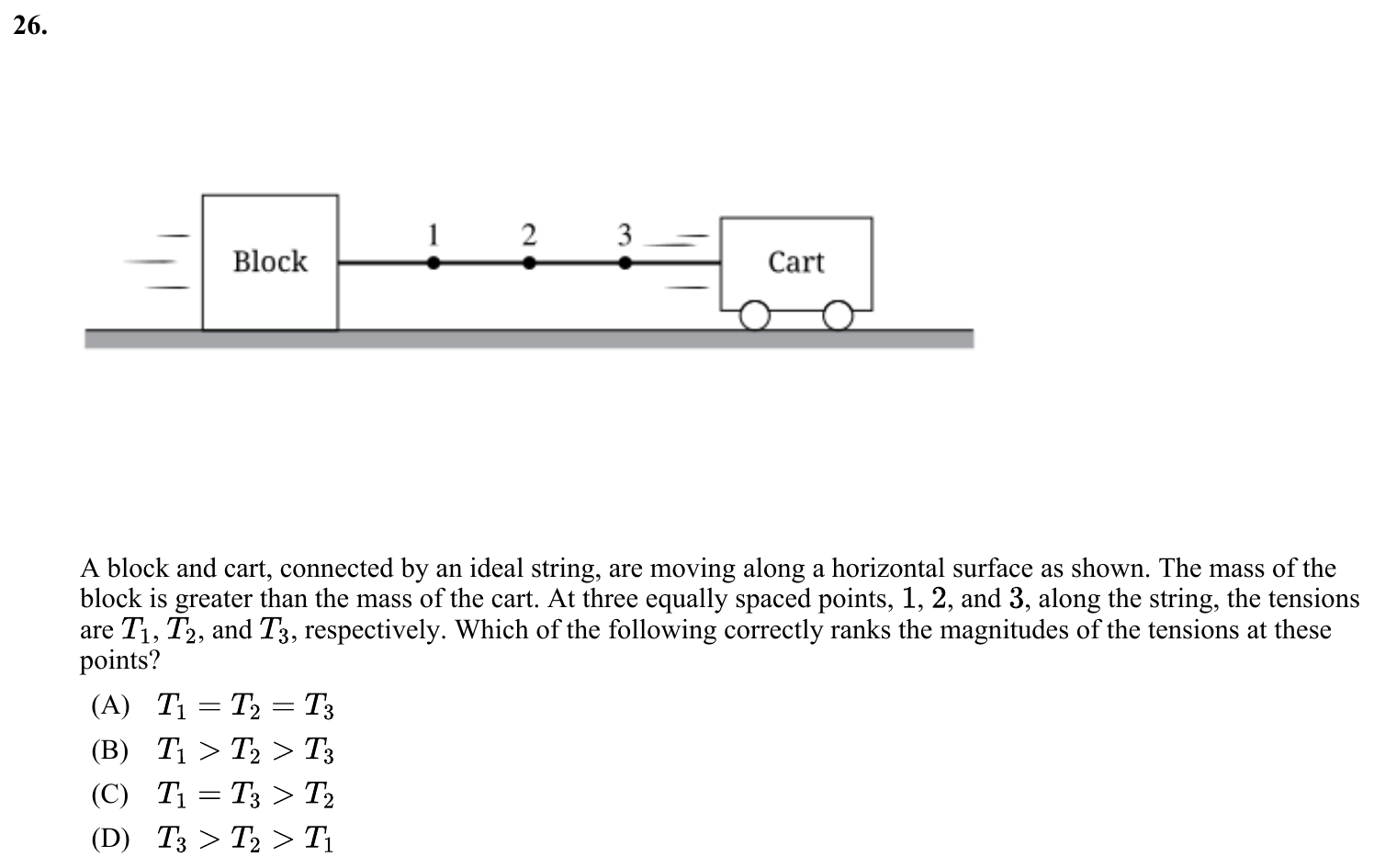 Question 26 exact exam item, including figure and choices