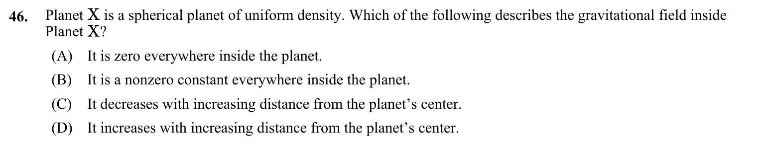 Question 46 exact exam item, including figure and choices