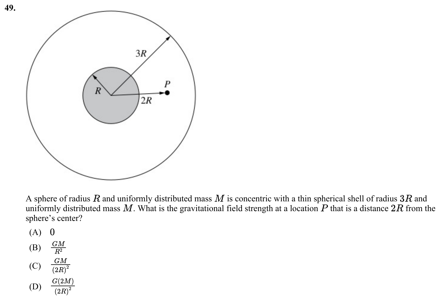 Question 49 exact exam item, including figure and choices