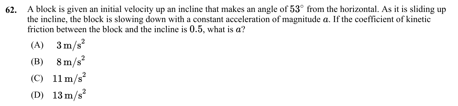 Question 62 exact exam item, including figure and choices