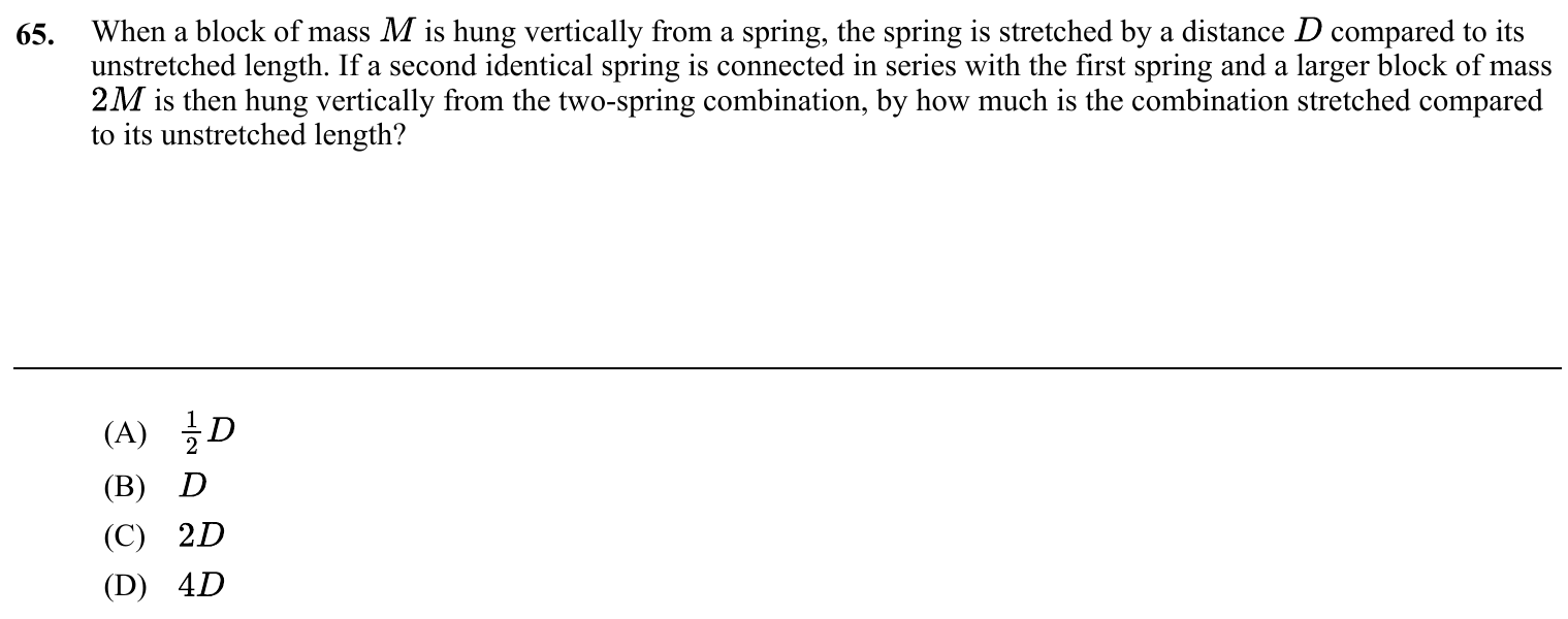 Question 65 exact exam item, including figure and choices