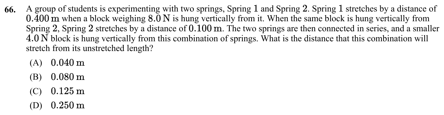 Question 66 exact exam item, including figure and choices