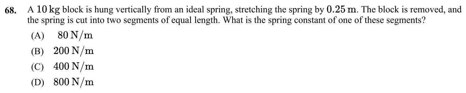 Question 68 exact exam item, including figure and choices