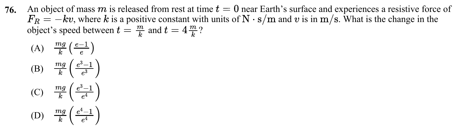 Question 76 exact exam item, including figure and choices