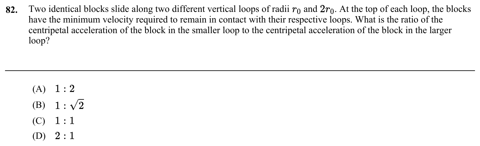 Question 82 exact exam item, including figure and choices