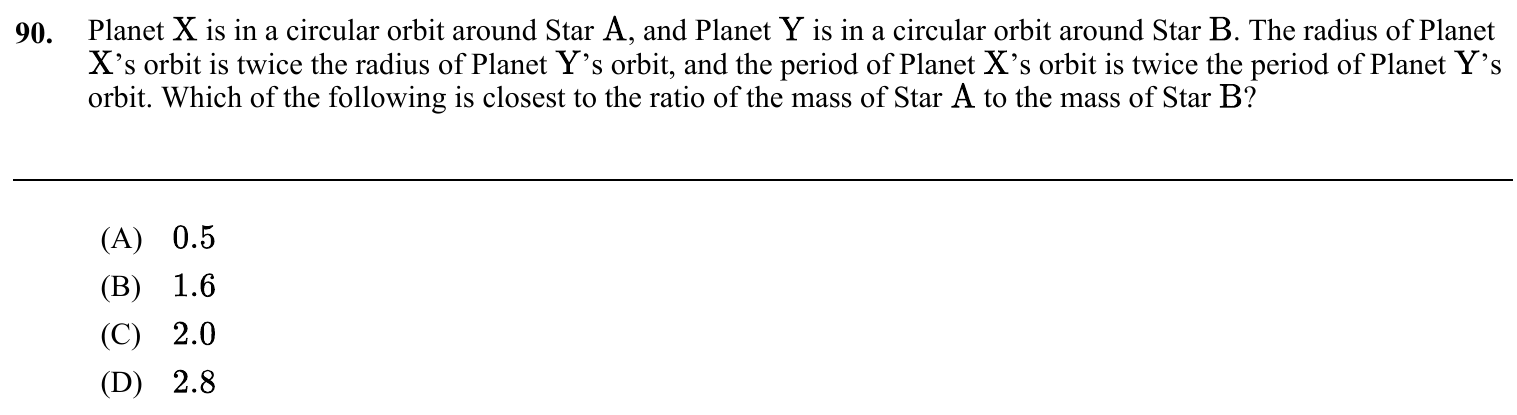 Question 90 exact exam item, including figure and choices